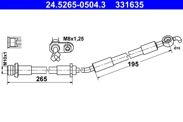 ATE 24526505043 Тормозной шланг