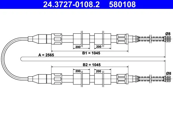 ATE 24372701082 Трос