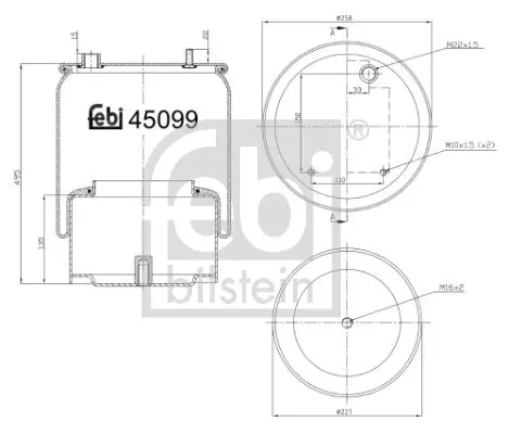  FEBI BILSTEIN Пневморессора 836N в сб.