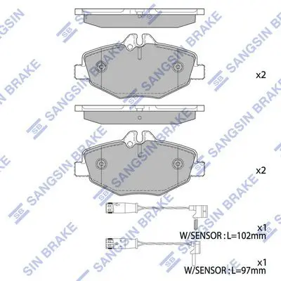 SP2194 Колодки передние MERCEDES W211