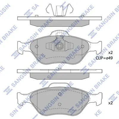 SP1565 Колодки тормозные FORD FIESTA