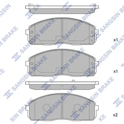 SP1174 Тормозные колодки передние
