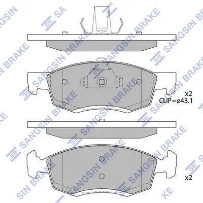 SP4099 Колодки тормозные RENAULT