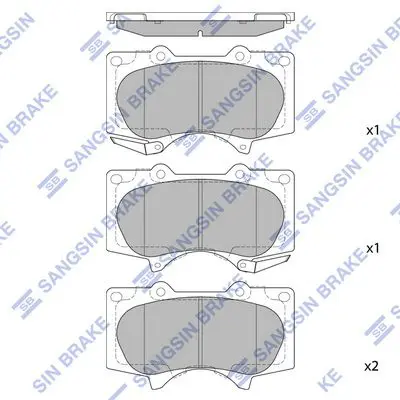 SP2033 Колодки тормозные TOYOTA LC