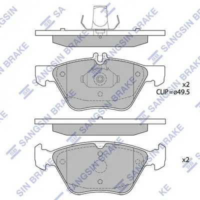 SP1797A Колодки передние MERCEDES E