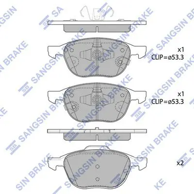 SP1712 Колодки передние FORD FOCUS II