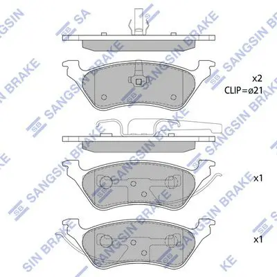 SP1441 SANGSIN Колодки тормозные дисковые