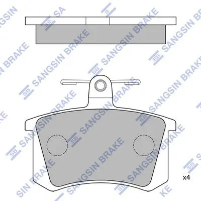 SP2050 Колодки задние AUDI 80 (B4)