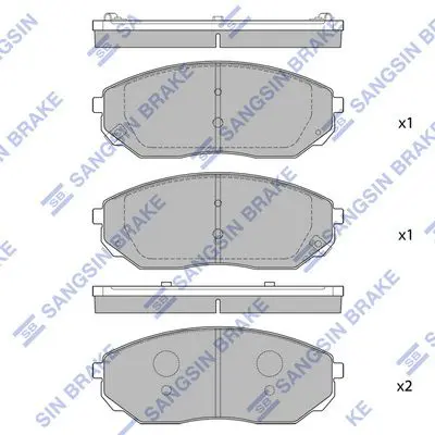 SP1153 SANGSIN Тормозные колодки передние