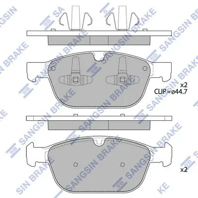 SP2320 SANGSIN Колодки тормозные передние