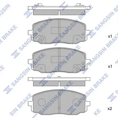 SP1172 SANGSIN Колодки тормозные дисковые Kia