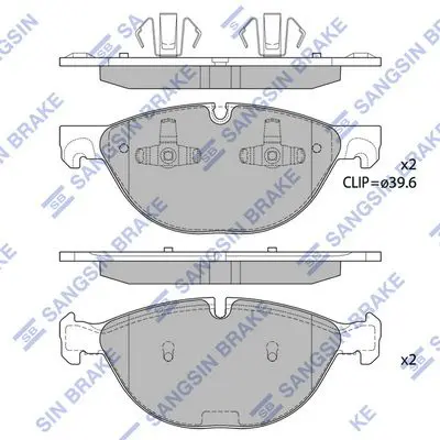 SP1924 SANGSIN Колодки передние BMW X5 E70