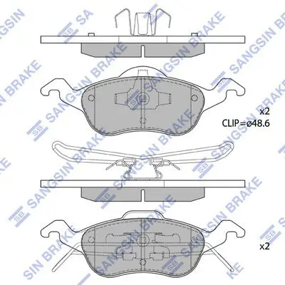 SP1259 SANGSIN Колодки тормозные FORD FOCUS