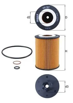 OX 367D KNECHT Фильтр масляный BMW E60/E65/X5