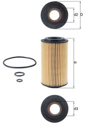 OX 153D3 KNECHT Фильтр масляный MB