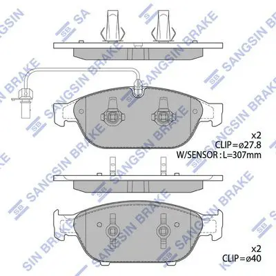 SP2316 Колодки тормозные AUDI A6