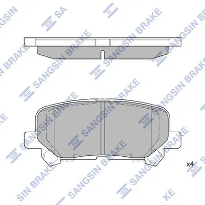 HI-Q SP1461 Колодки тормозные HONDA PILOT