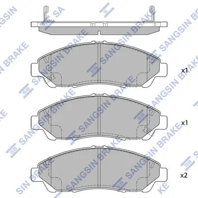 HI-Q SP1452 Колодки тормозные HONDA PILOT