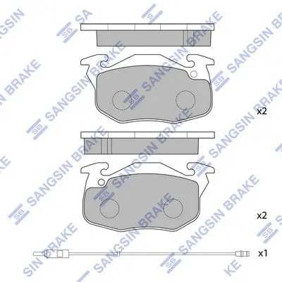 SP2003 HI-Q SP2003 колодки дисковые