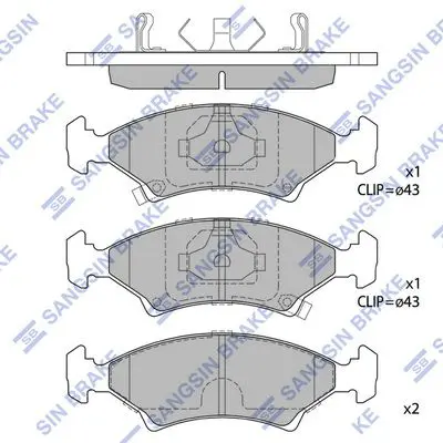 SP1063 Колодки тормозные KIA