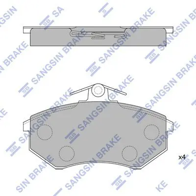SP1043 Колодки тормозные AUDI 80/VW
