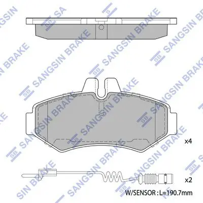 SP1278 Колодки тормозные MERCEDES
