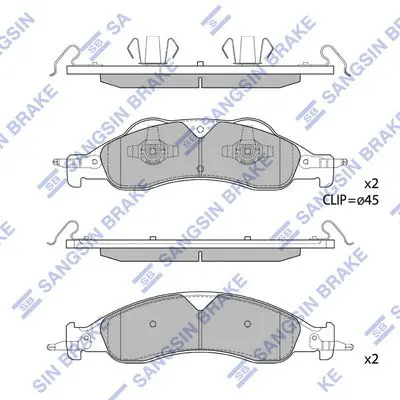 HI-Q SP4383 КОЛОДКИ ТОРМОЗНЫЕ LINCOLN