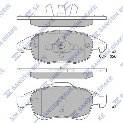 SP1825 HI-Q SP1825 колодки дисковые