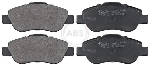 A.B.S. 37439 BREMSBELAGSATZ, SCHEIBENBREMSE