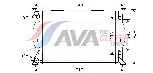 AVA AI2195 Радиатор охлаждения AUDI