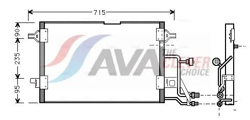 AVA AI5116 Радиатор кондиционера