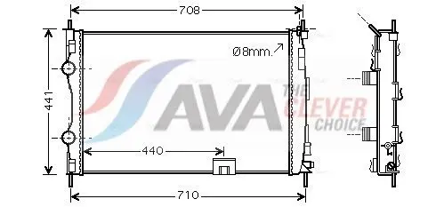 DNA2288 Радиатор системы охлаждения