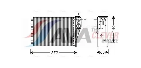 AVA PEA6292 Радиатор печки