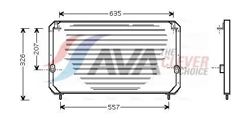AVA TO5202 радиатор кондиционера