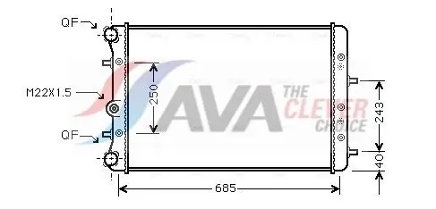 Ava SAA2006 Радиатор системы охлаждения