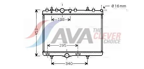 Ava PEA2255 Радиатор системы охлаждения