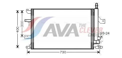 Ava VO5138D Радиатор кондиционера