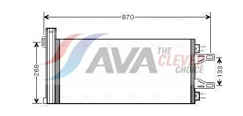 AVA CNA5248D Радиатор кондиционера с