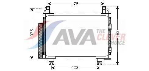 AVA TO5413D Радиатор кондиционера