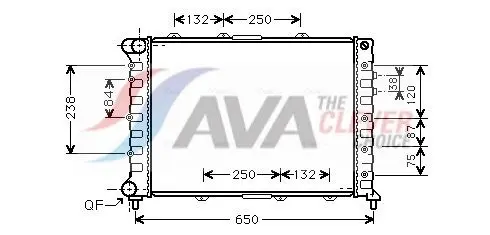 AVA ALA2038 Радиатор системы охлаждения