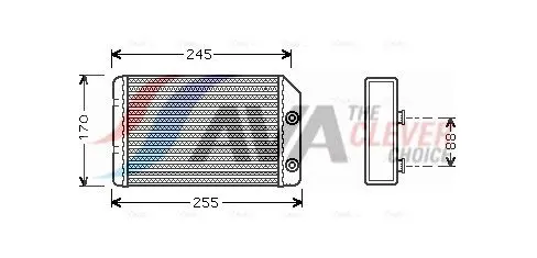 AVA OL6315 Радиатор печки