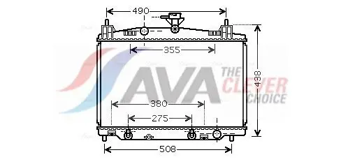 AVA MZ2212 Радиатор охлаждения Mazda 2