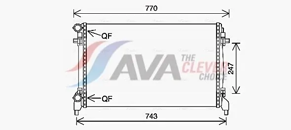 AVA VN2402 Радиатор системы охлаждения