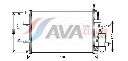 AVA VO5107D Радиатор кондиционера
