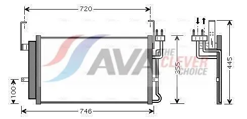 Ava HY5084D Радиатор кондиционера с