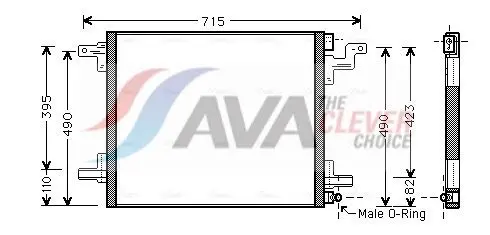 Ava MS5377 Радиатор кондиционера
