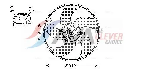 Ava PE7522 Вентилятор системы охлаждения