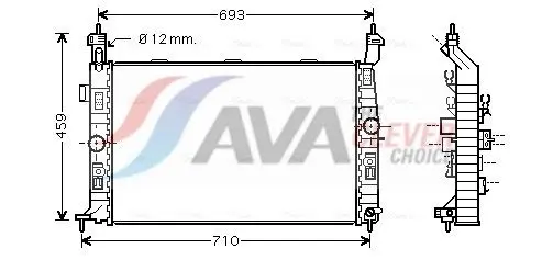 OL2345 Радиатор охлаждения Opel
