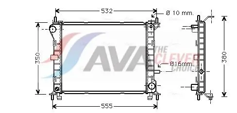 Ava FD2263 Радиатор охлаждения Ford Focus