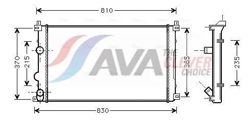 AVA RTA2322 Радиатор системы охлаждения